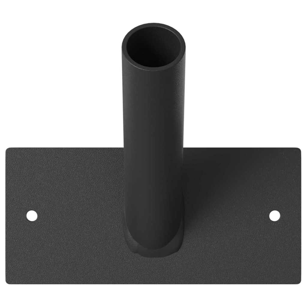 Fahnen Pole Holde Schwarz 10,5 x 7,5 x 0,25 cm Stahl