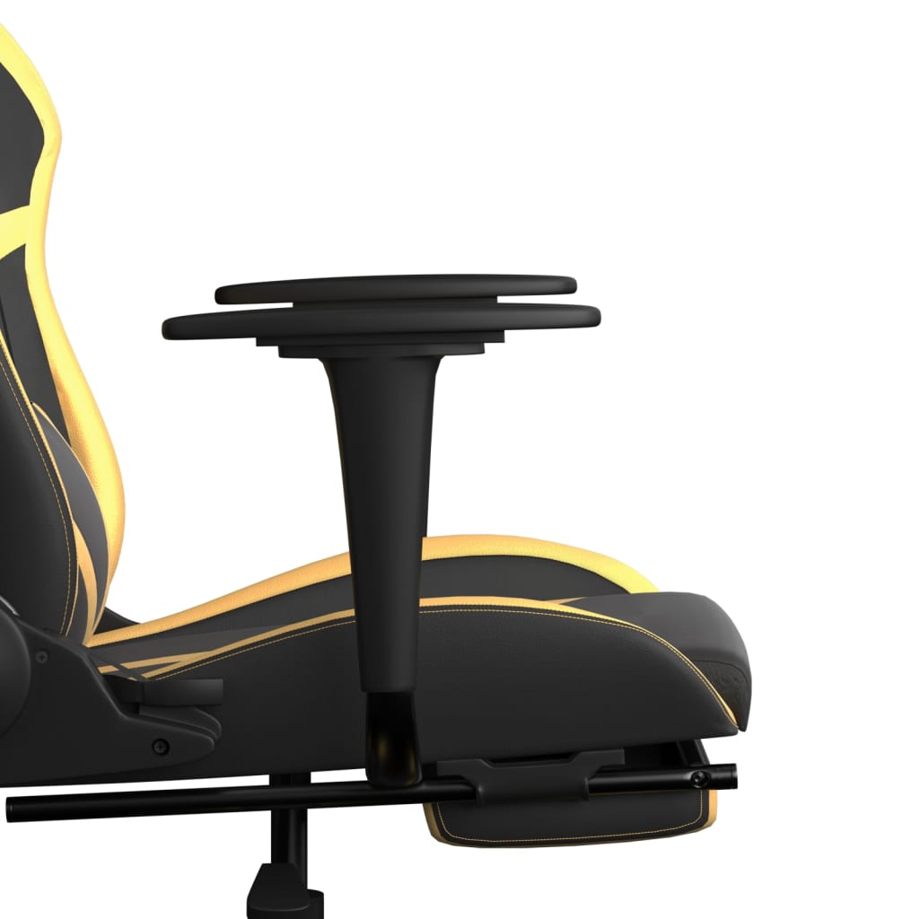 Gaming-Stuhl mit Massagefunktion Schwarz und Grün Kunstleder
