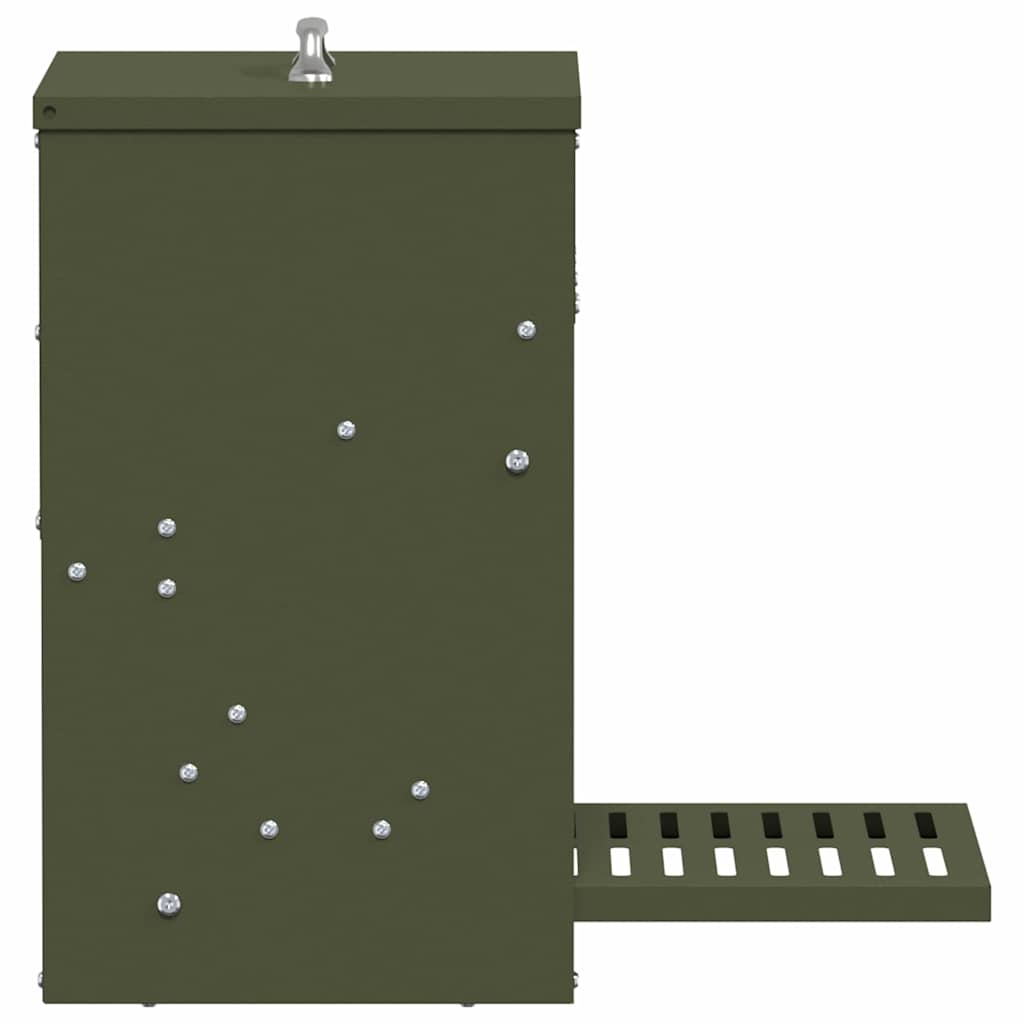 Hühnertretfeeder Schwarz 25 x 42 x 40 cm Kaltgewalzter Stahl