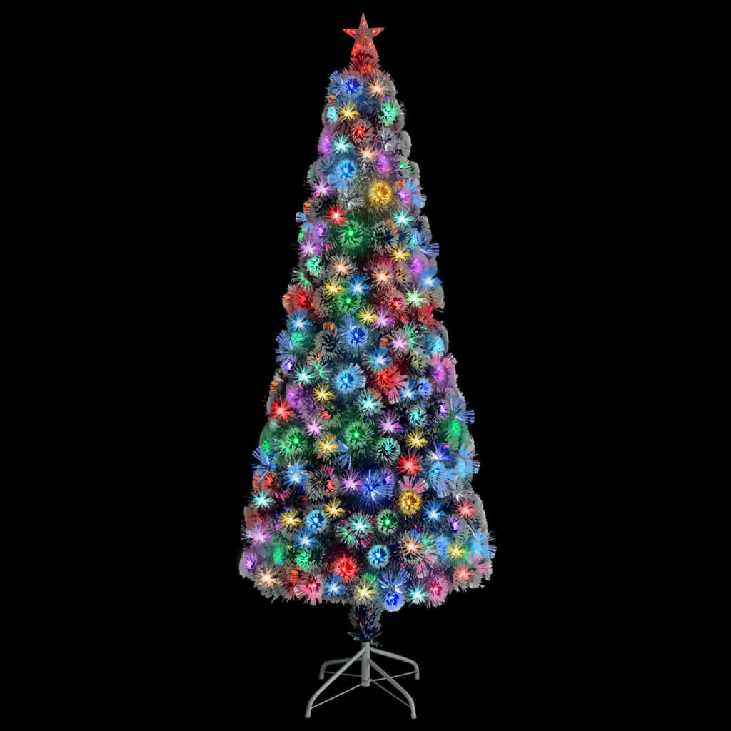 Vorbeleuchteter Weihnachtsbaum mit Ständer und LED 150 cm Glasfaser