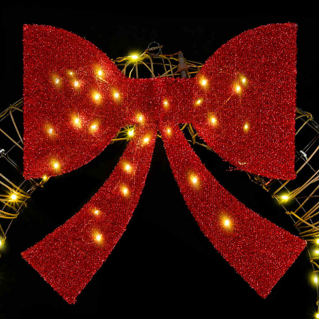 Kranz mit 60 LEDs Warmweiß 76 x 76 x 8 cm PET