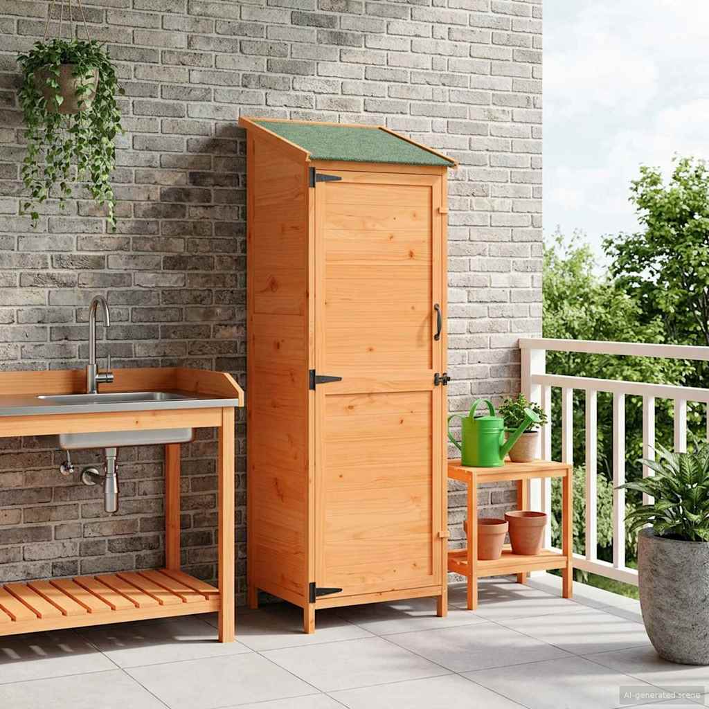 Gartenschuppen Natur 59 x 56 x 113,5 cm Massivholz aus Fichte