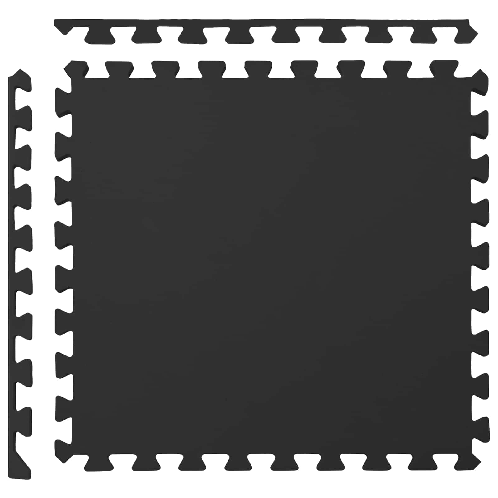 Pool Bodenteppich 6 pcs Schwarz 2,16 ㎡ EVA-Schaum