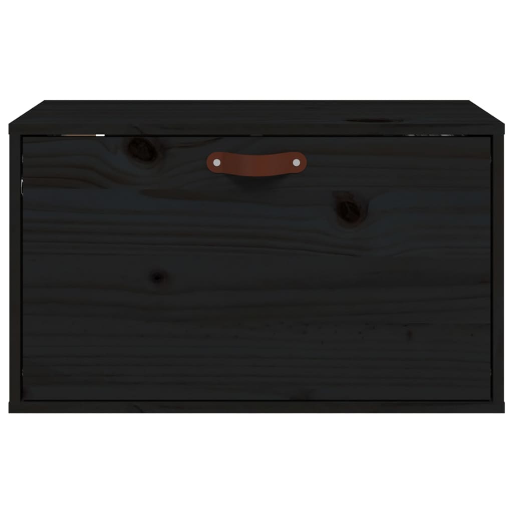 Wandschrank Grau 60x30x35 cm Massivholz Kiefer