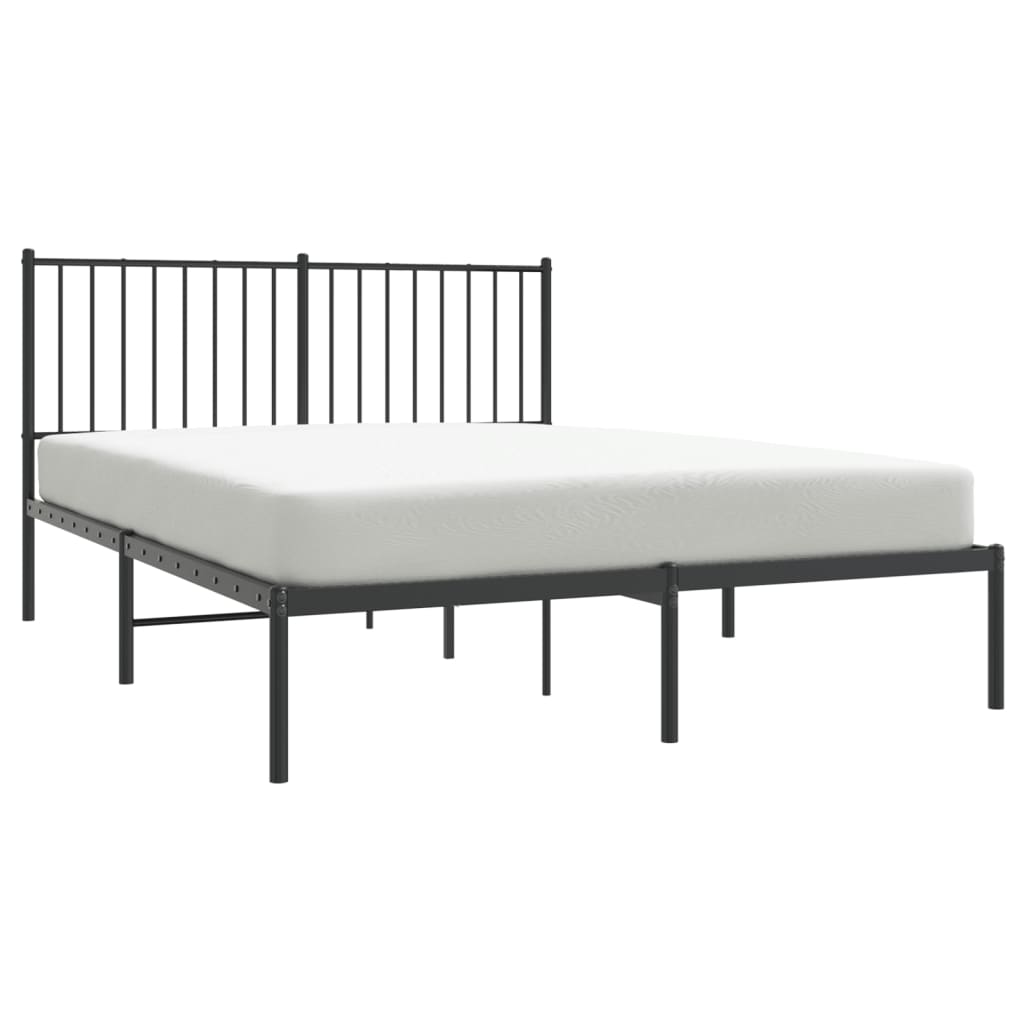 Bettgestell Metall Schwarz 75x190 cm