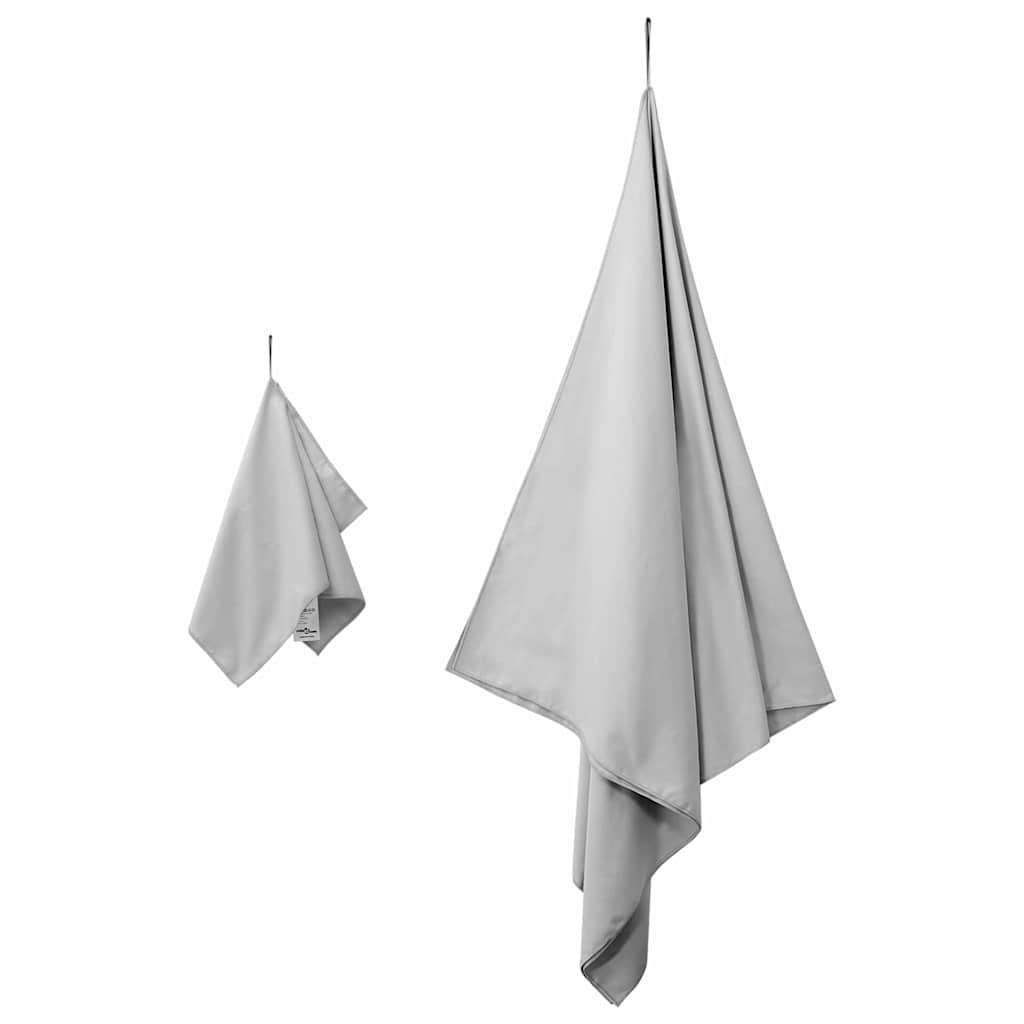 Sporthandtuch Set 2 pcs Dunkelgrau Stoff