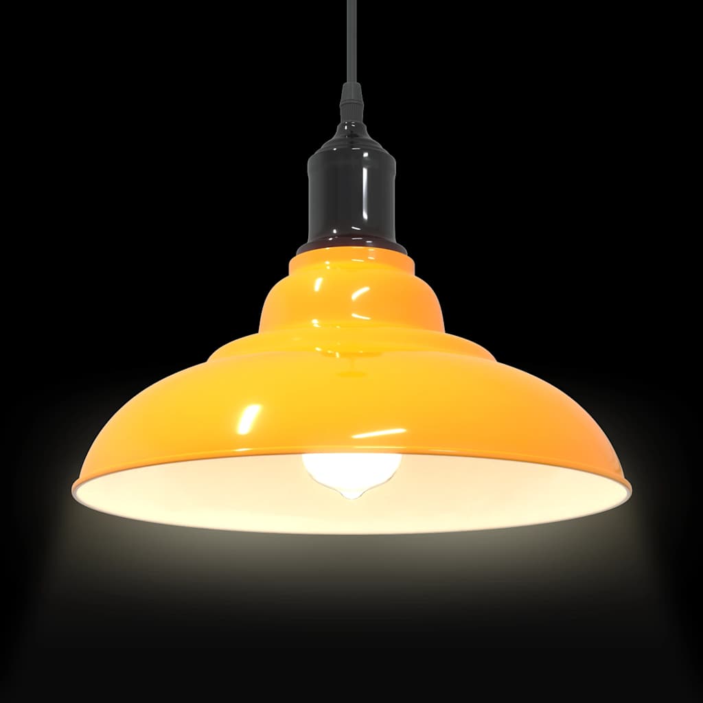 Pendelleuchte Höhenverstellbar E27 Schwarz Glänzend Ø 31 cm