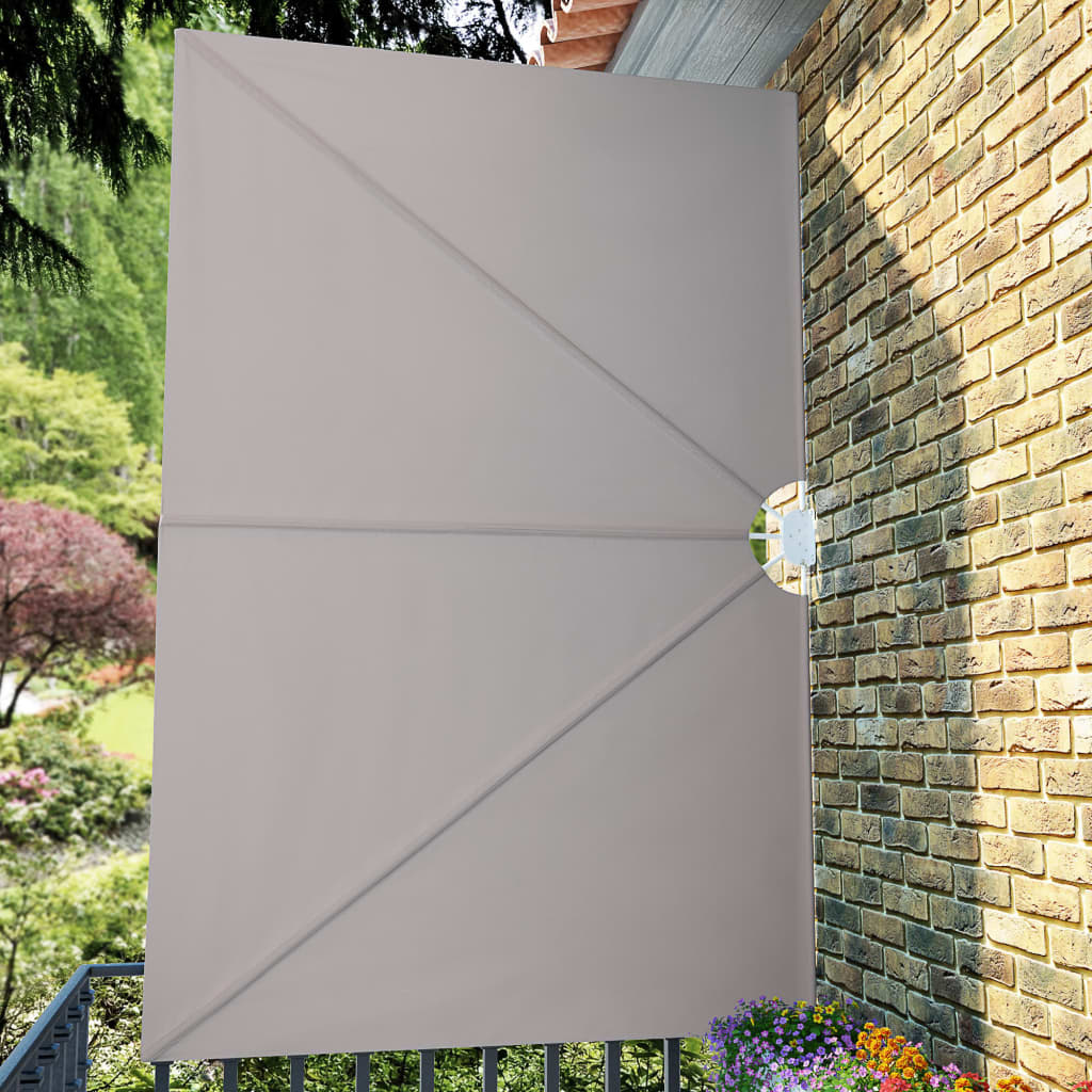 Faltbarer Terrassen-Seitenfächer Grau 240 × 160 cm