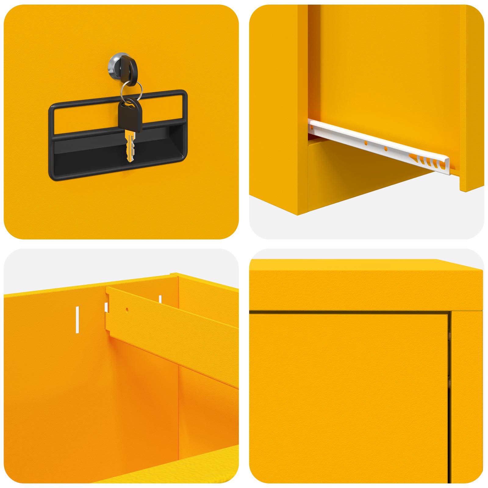 Aktenschrank 2 pcs Schwarz 44 x 50 x 139 cm Kaltgewalzter Stahl