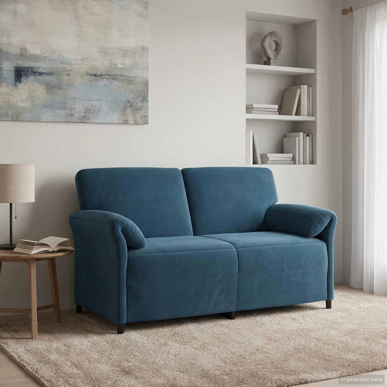 1-Sitzer Sofa Hellgrau 88 x 83 x 95 cm Samt