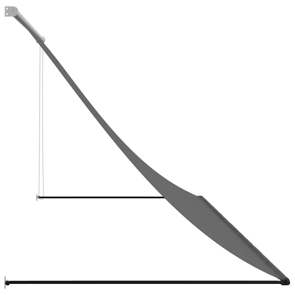 Markise Einziehbar Anthrazit 100x150 cm Stoff und Stahl