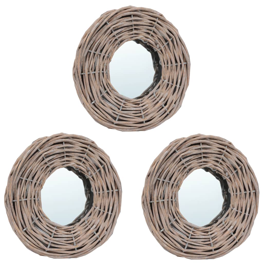 Spiegel 3 Stk. 15×15 cm Weide