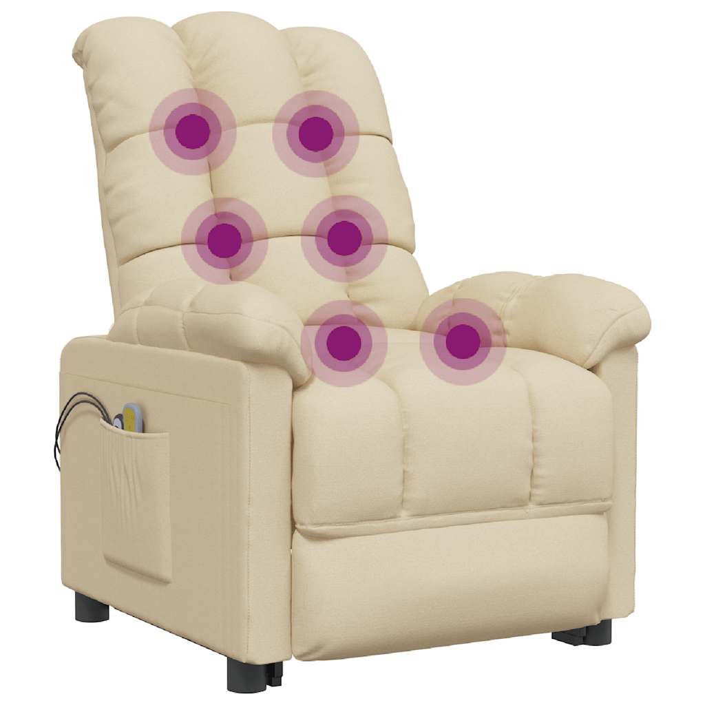 Massagesessel Elektrisch Dunkelgrau Stoff