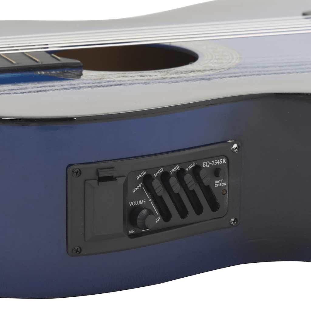 Westerngitarre Cutaway mit Equalizer und 6 Saiten