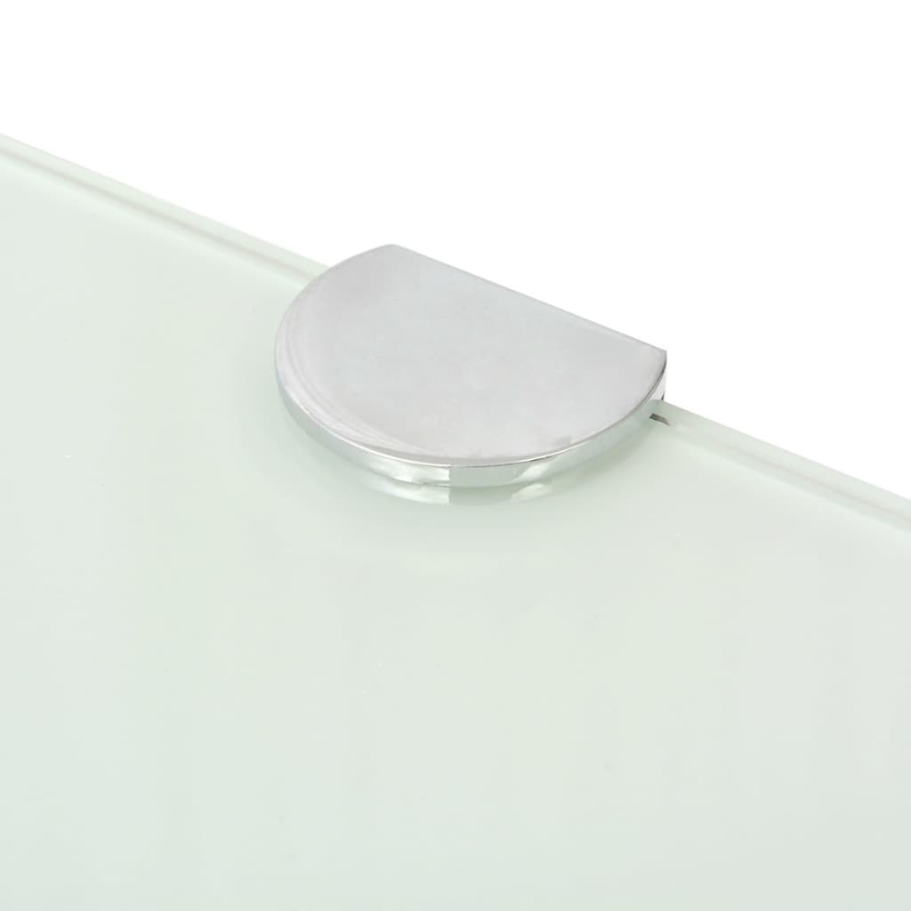 Eckablage mit Verchromten Halterungen Glas Transparent 25x25 cm