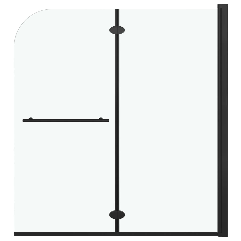 Duschabtrennung Dunkel transparent 120 x 140 cm