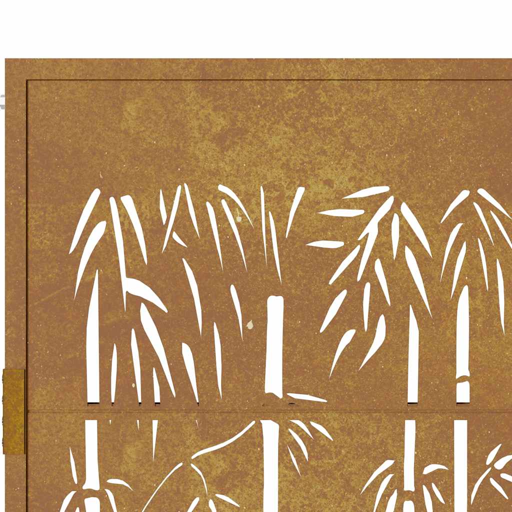 Gartentor 100x75 cm Cortenstahl Bambus-Design