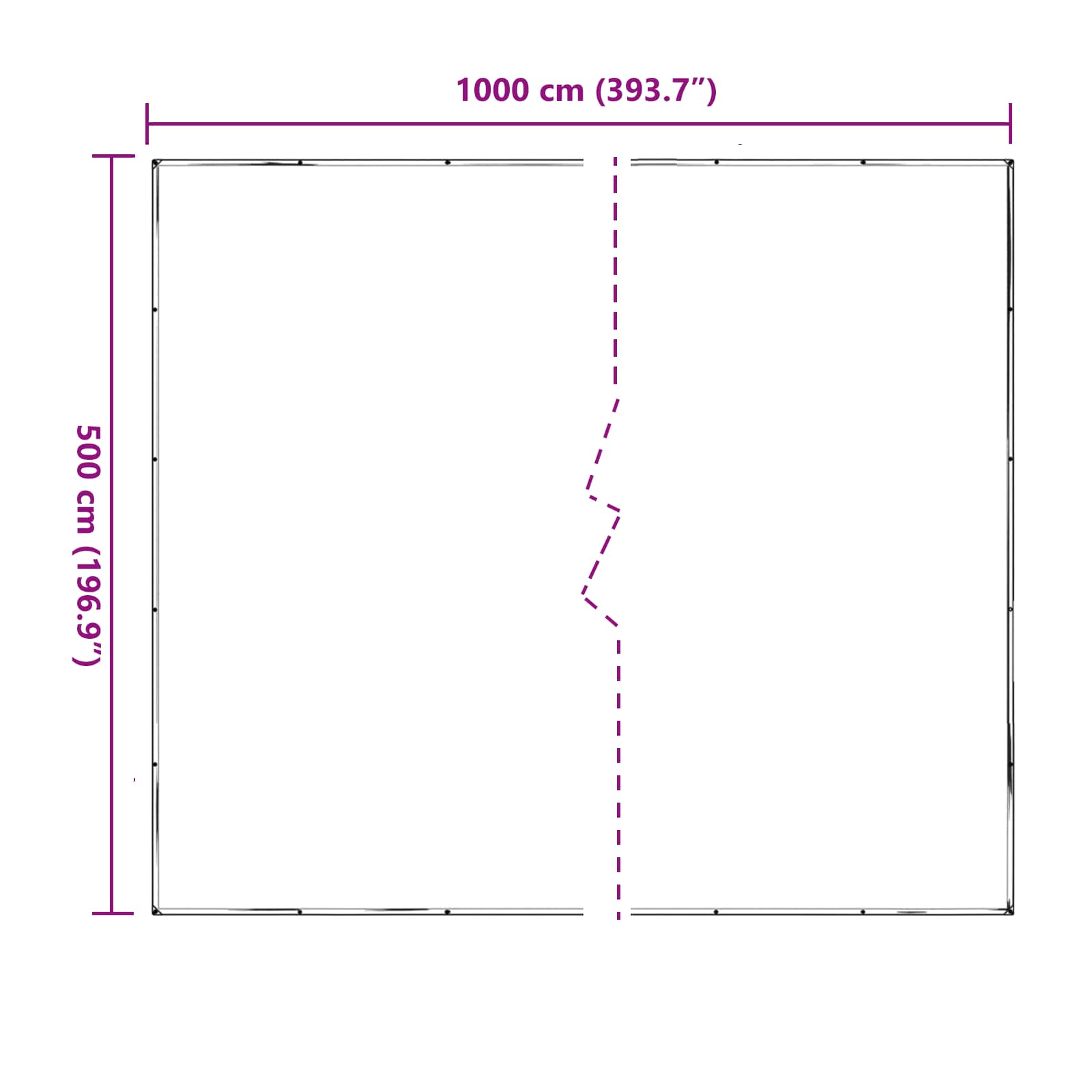 Pflanzenabdeckung mit Ösen 1x3 m Polyethylen