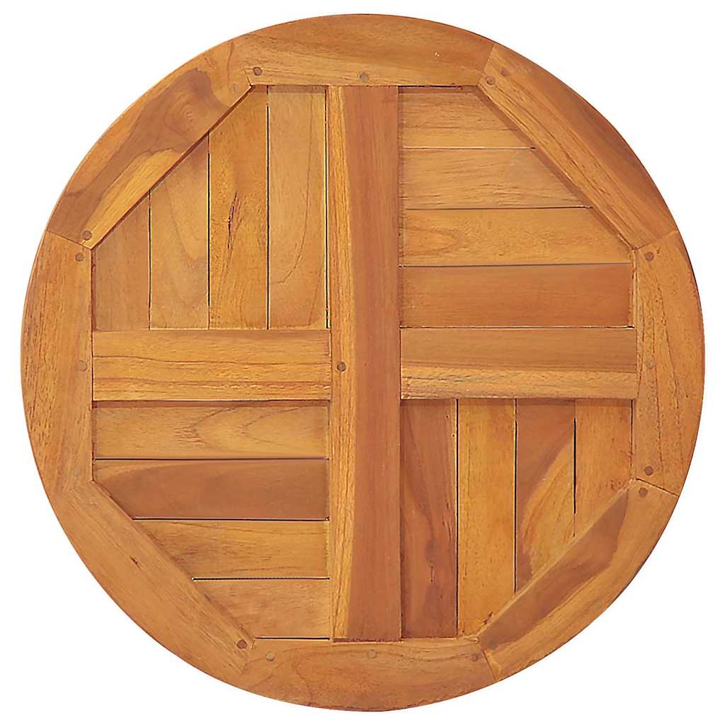 Tischplatte Massivholz Teak Rund 2,5 cm 40 cm