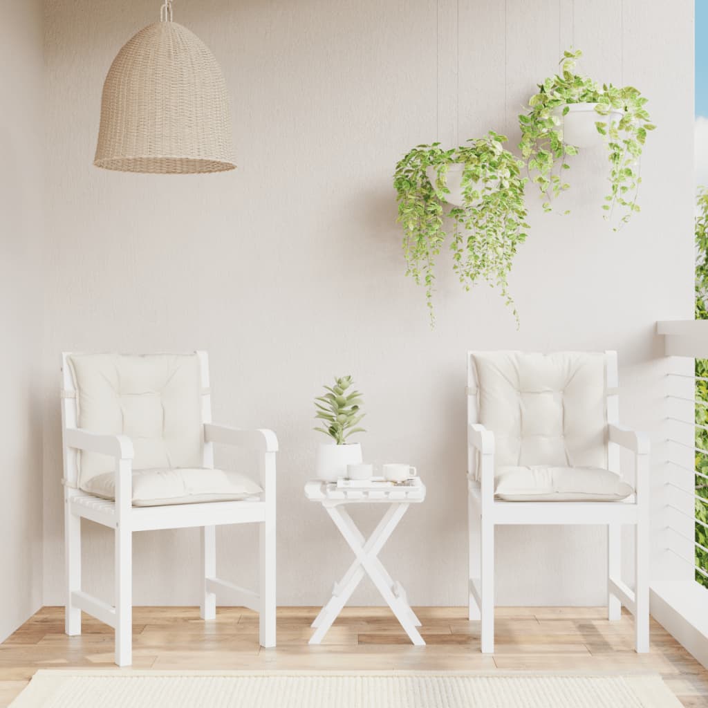 Niedriglehner-Auflagen 2 Stk Melange Anthrazit 100x50x7cm Stoff