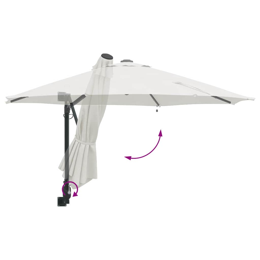 Garten-Sonnenschirm Sand 248 x 248 x 148 cm Polyester und Stahl