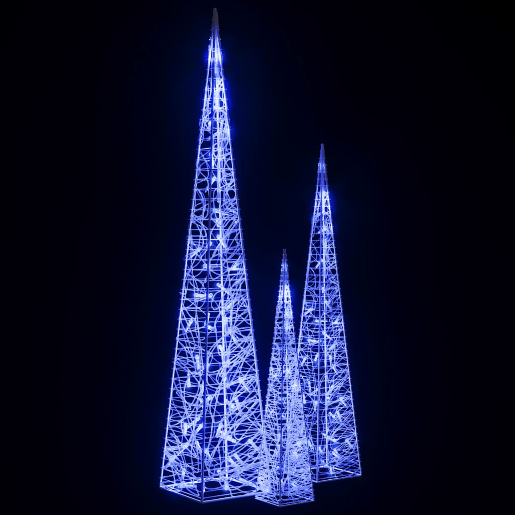 LED-Leuchtkegel Acryl Deko Mehrfarbig 90 cm