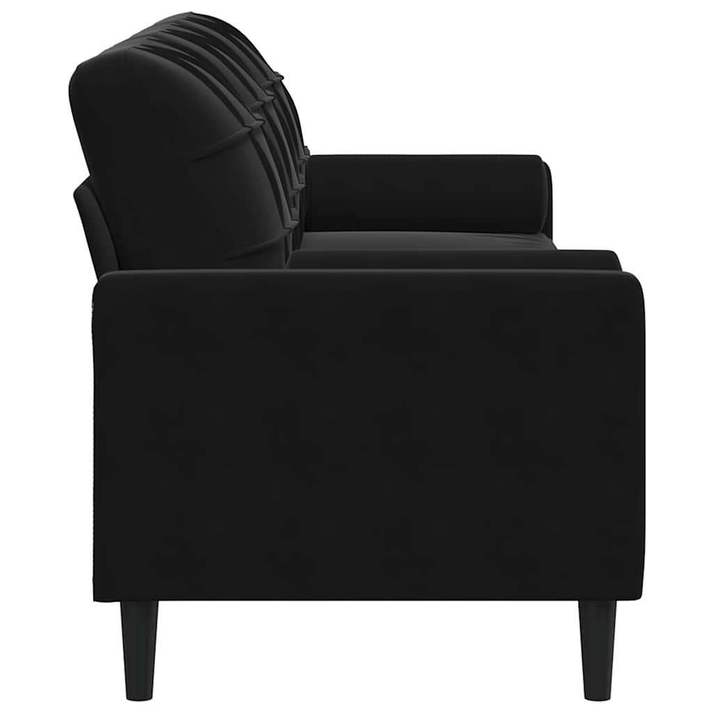 2-Sitzer-Sofa mit Zierkissen Hellgrau 120 cm Samt