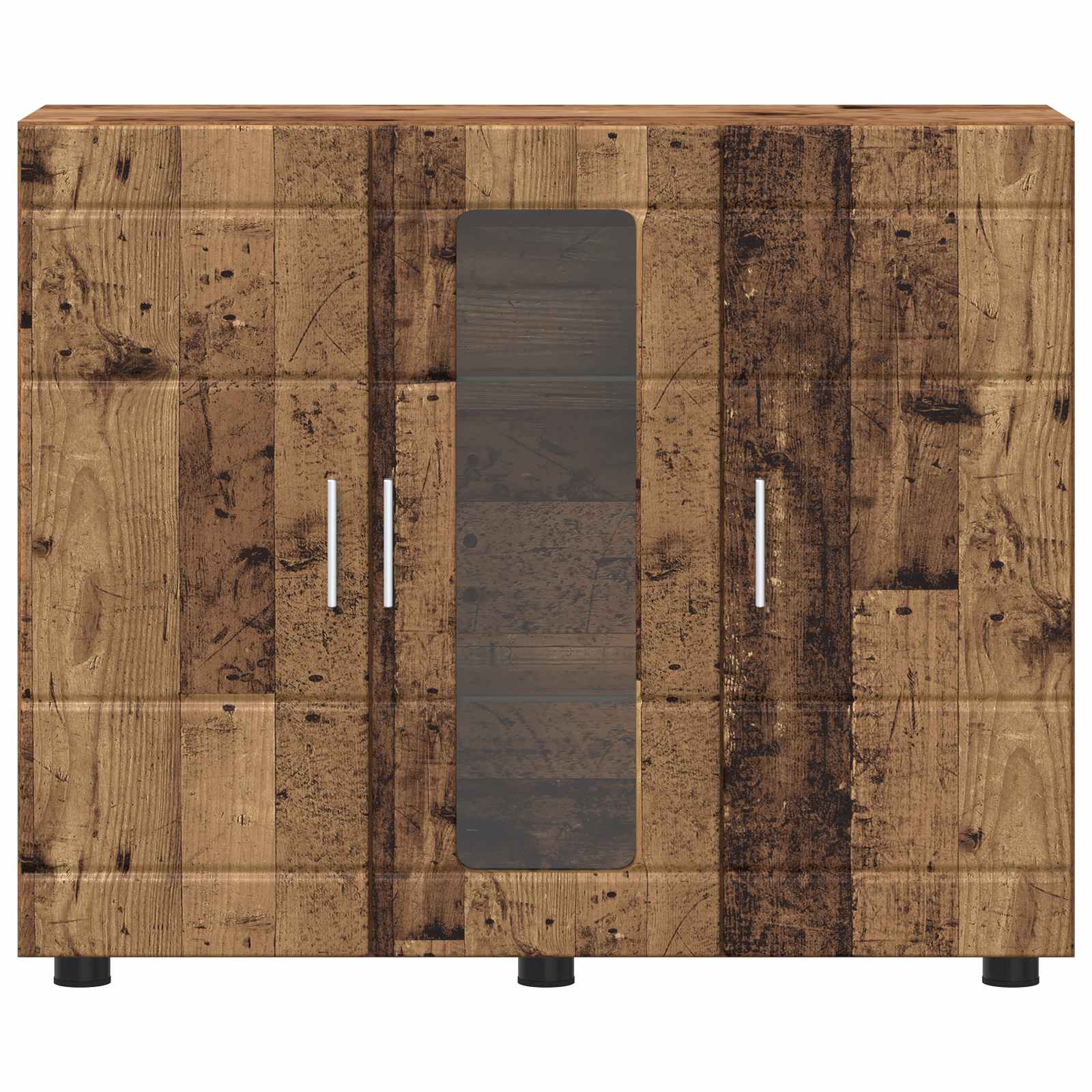Highboard mit Regal FLORIN Weiß 60 x 35 x 182 cm Holzwerkstoff