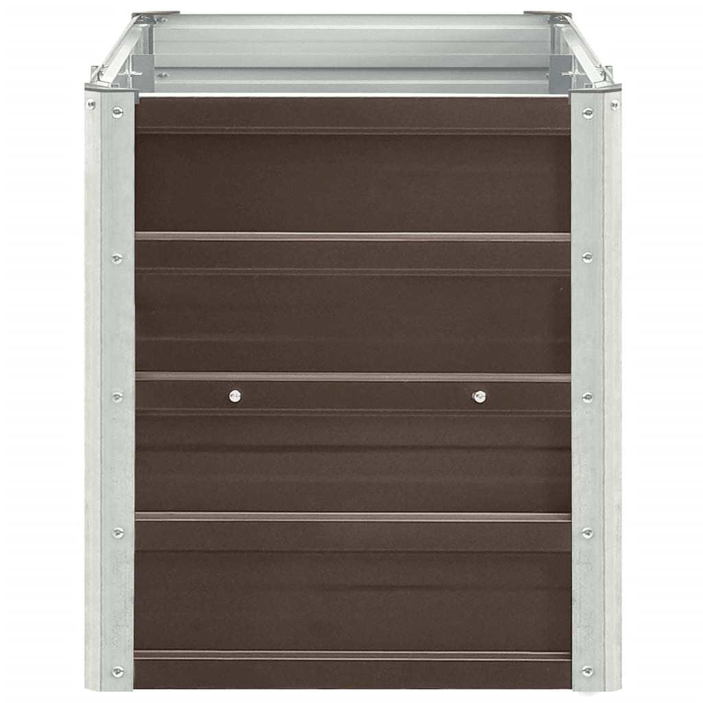Hochbeet Braun 160 x 80 x 77 cm Verzinkter Stahl