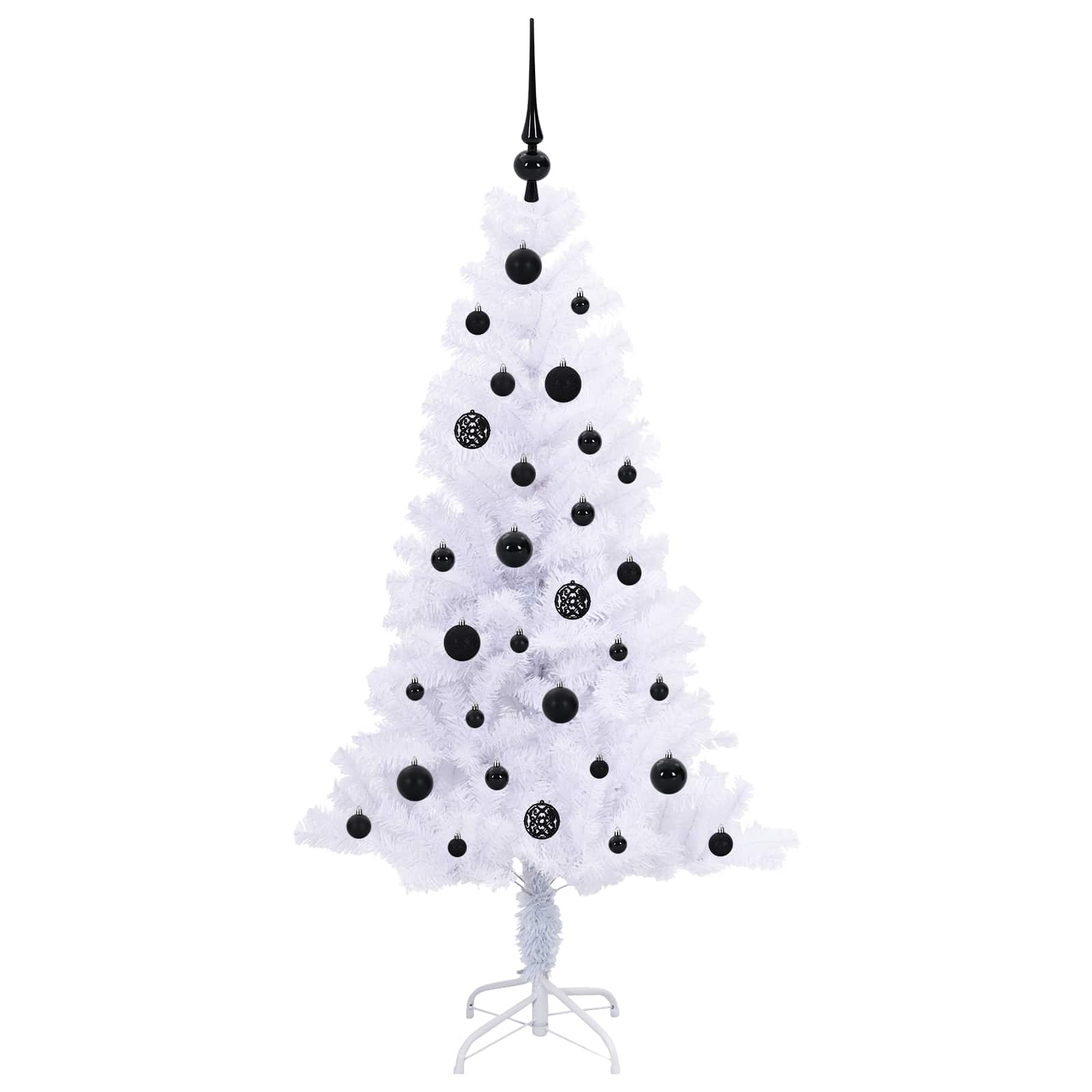 Künstlicher Weihnachtsbaum Weiß 120 cm PVC und Stahl