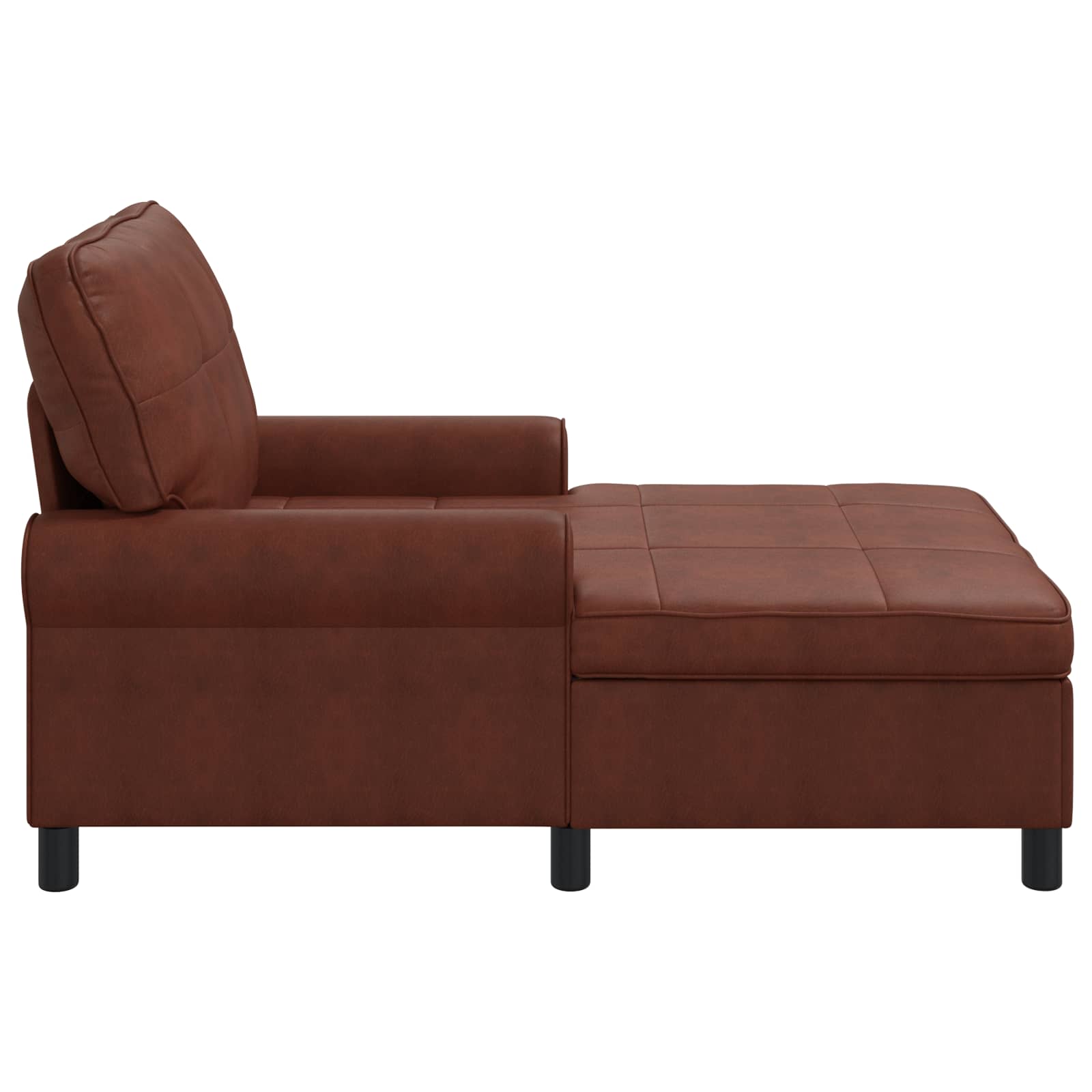 Lounge-Liege mit Kissen Schwarz 91 x 157 x 91 cm Kunstleder