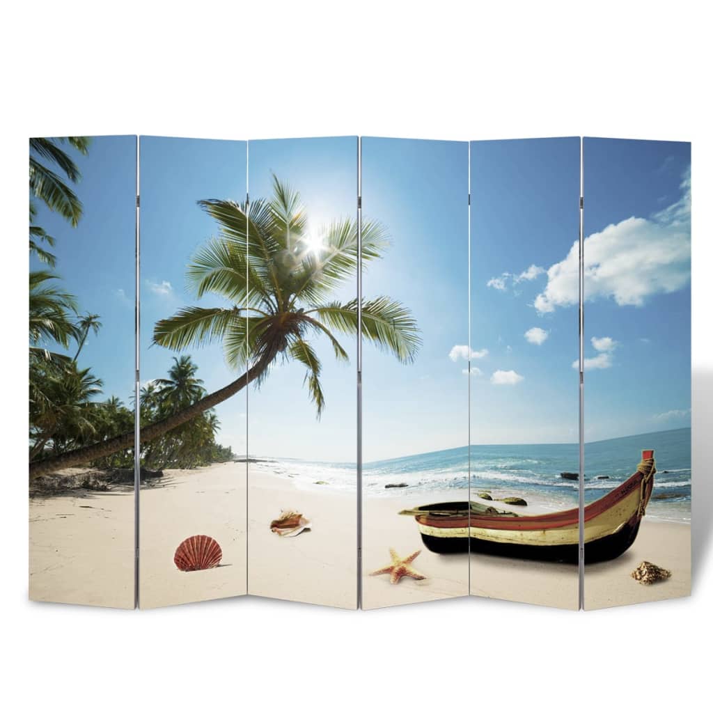 Raumteiler klappbar 120 x 170 cm Strand