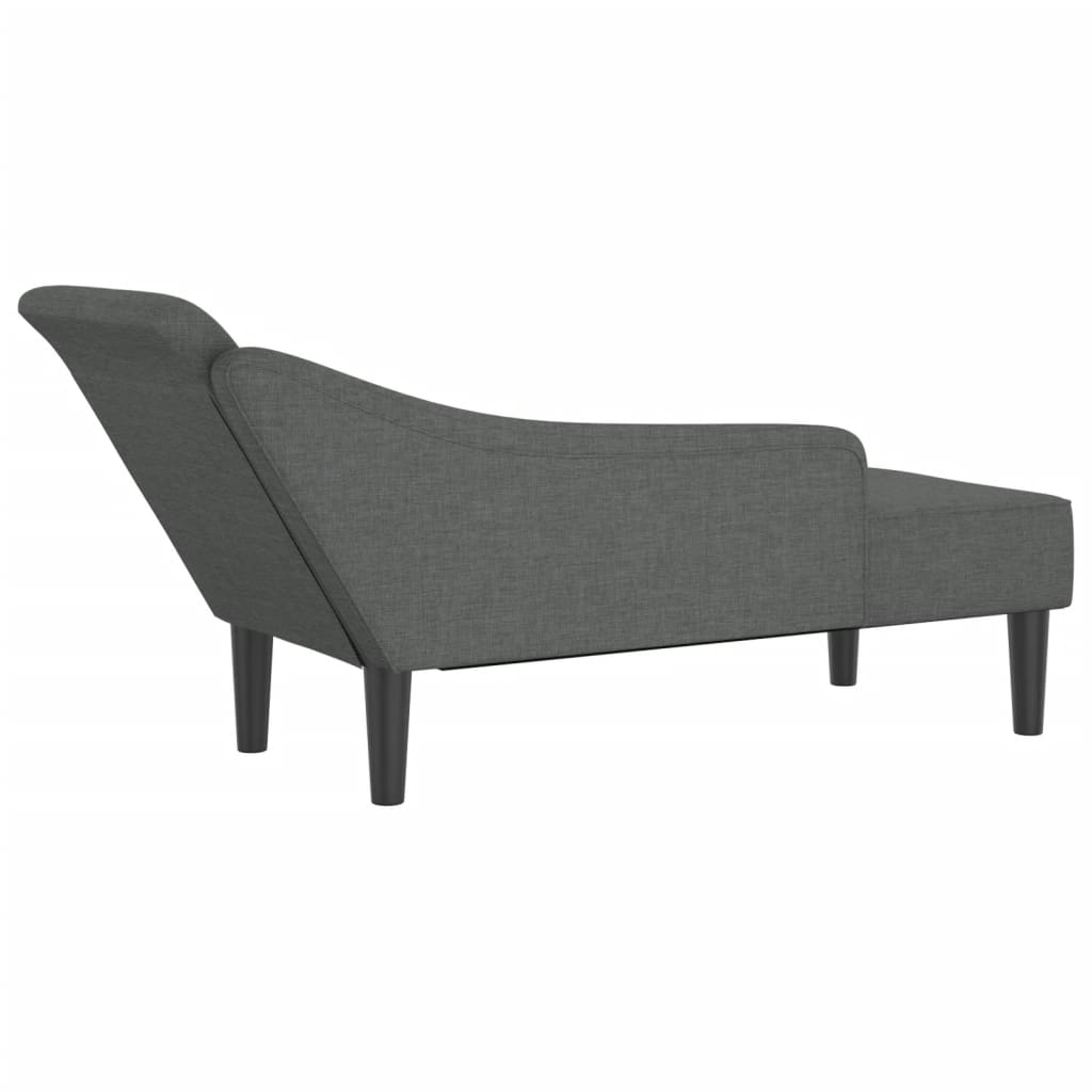 Chaiselongue mit Kissen Weinrot Stoff