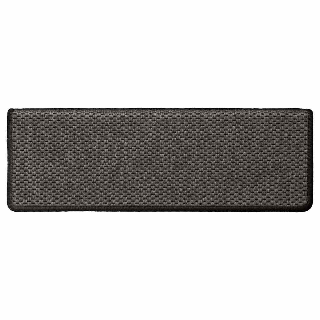 Treppenmatten Selbstklebend Sisal-Look 15 Stk. 65x21x4 Platina