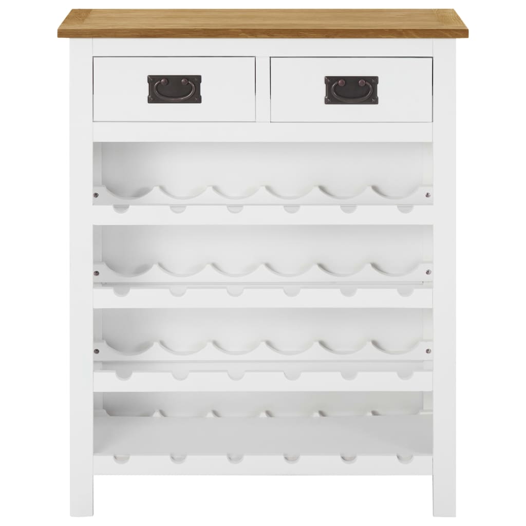 Weinschrank 72x32x90 cm Massivholz Eiche