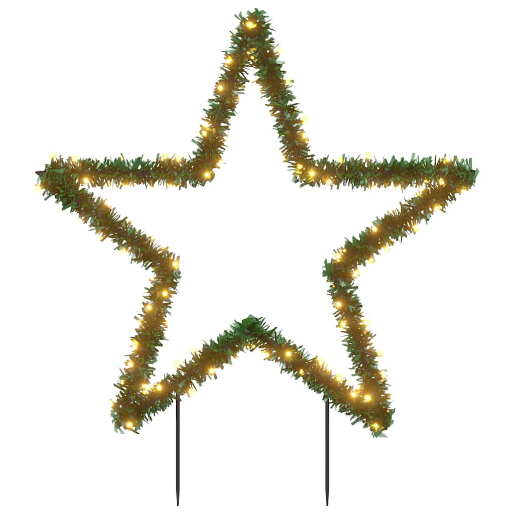 Weihnachtsstern mit Erdspießen und 80 LEDs 60 cm