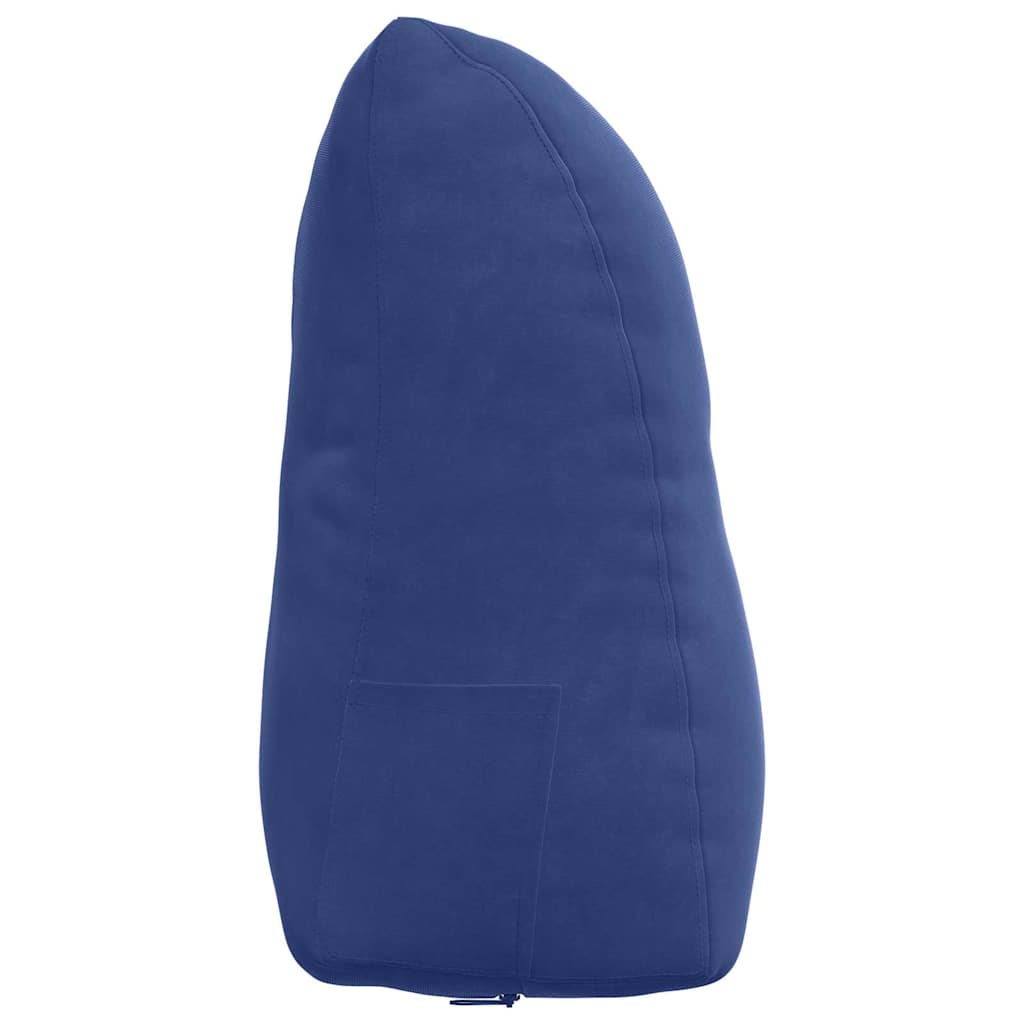Rückenkissen Blau 45 x 24 x 50 cm Samt