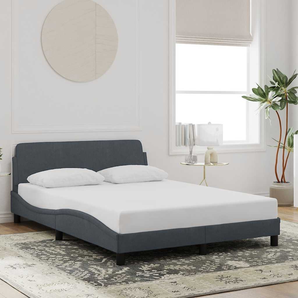 Bettgestell "Dover" Hellgrau 100x190 cm Samt