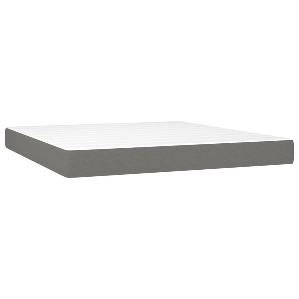 Taschenfederkernmatratze Mittel Hellgrau 100x203x20 cm Stoff