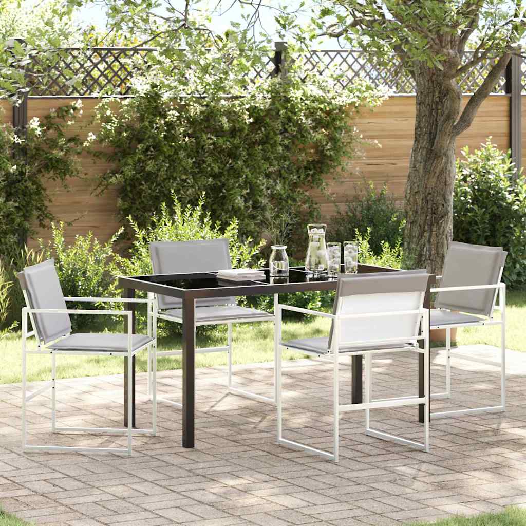 Garten Essgruppe 5 pcs Schwarz 140 x 70 x 73 cm
