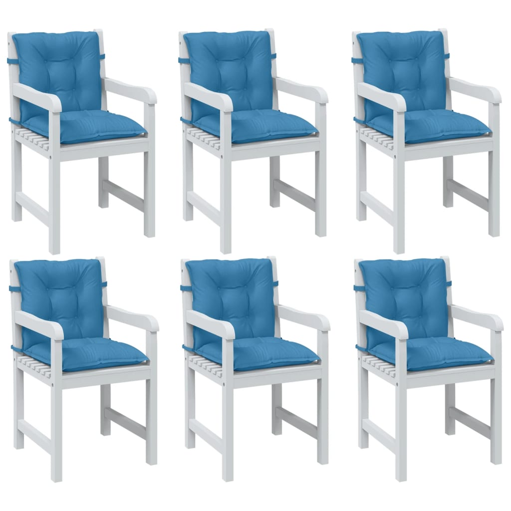 Niedriglehner-Auflagen 2 Stk Melange Anthrazit 100x50x7cm Stoff