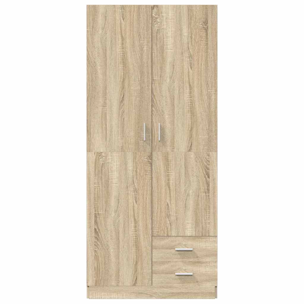 Kleiderschrank Weiß 80x52x180 cm Holzwerkstoff