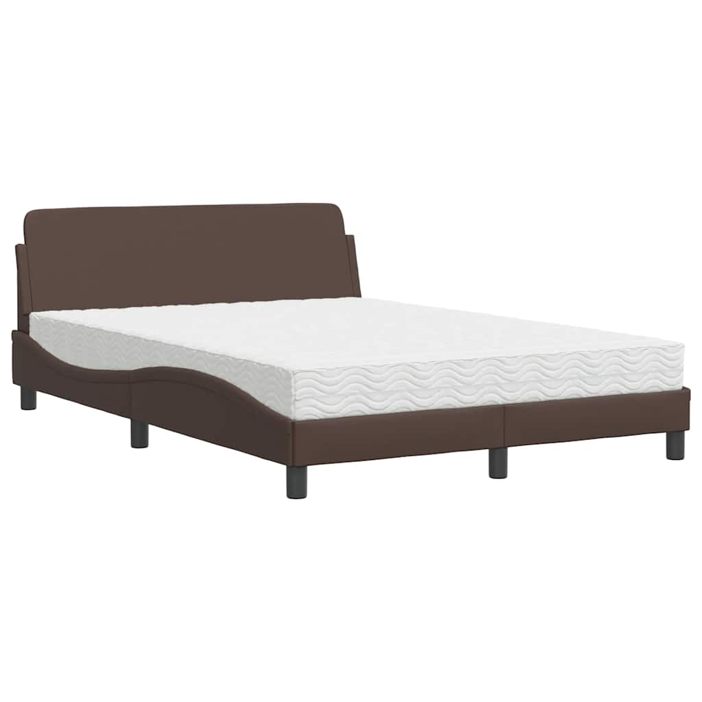 Bett mit Matratze "Dover" Schwarz 80x200 cm Kunstleder