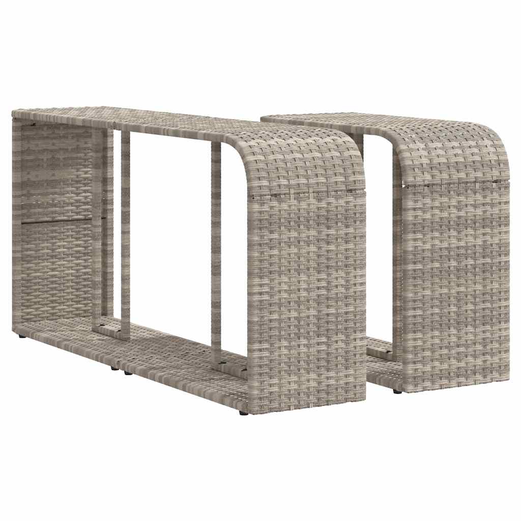 10-teiliges Gartensofa-Set mit Kissen, schwarzes Polyrattan
