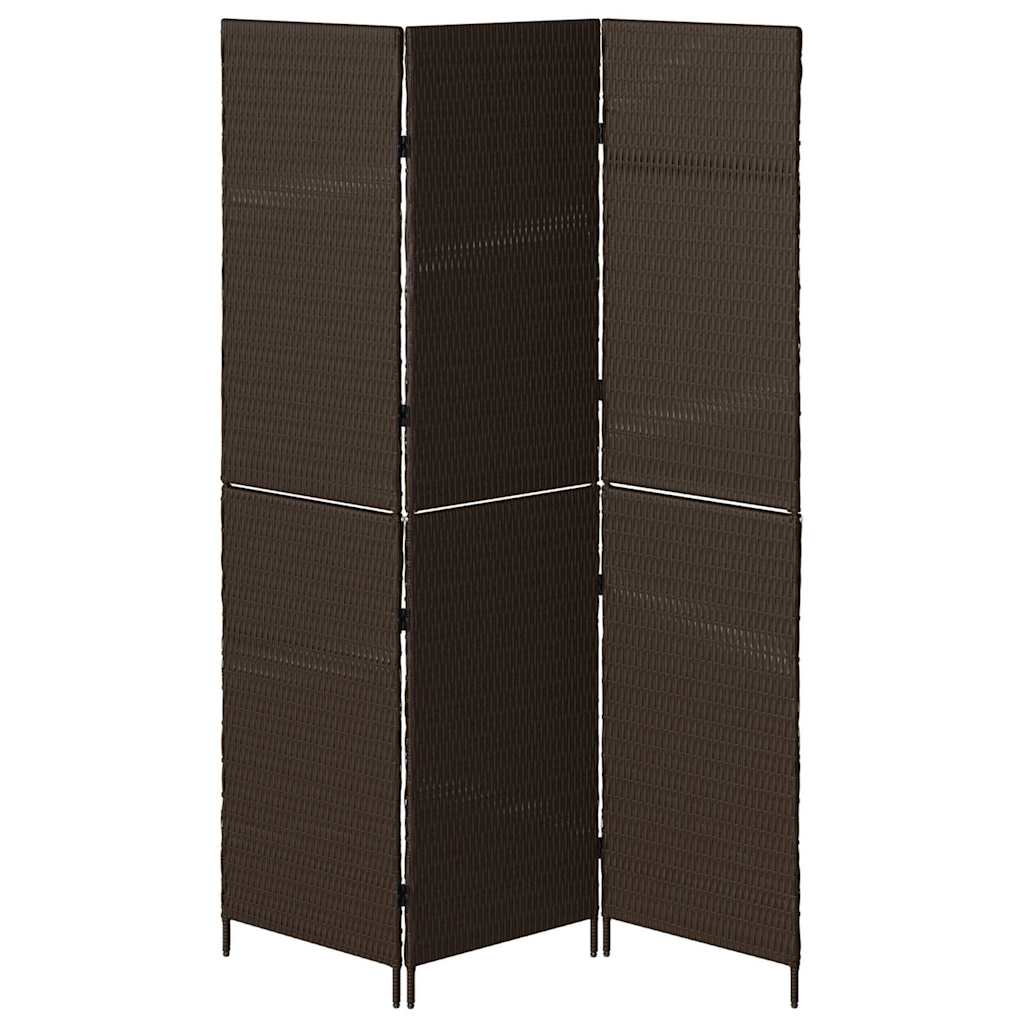Raumteiler Schwarz 146 x 180 cm Poly-Rattan