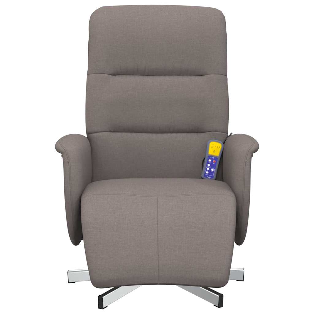 Massagesessel mit Fußteil Braun Stoff