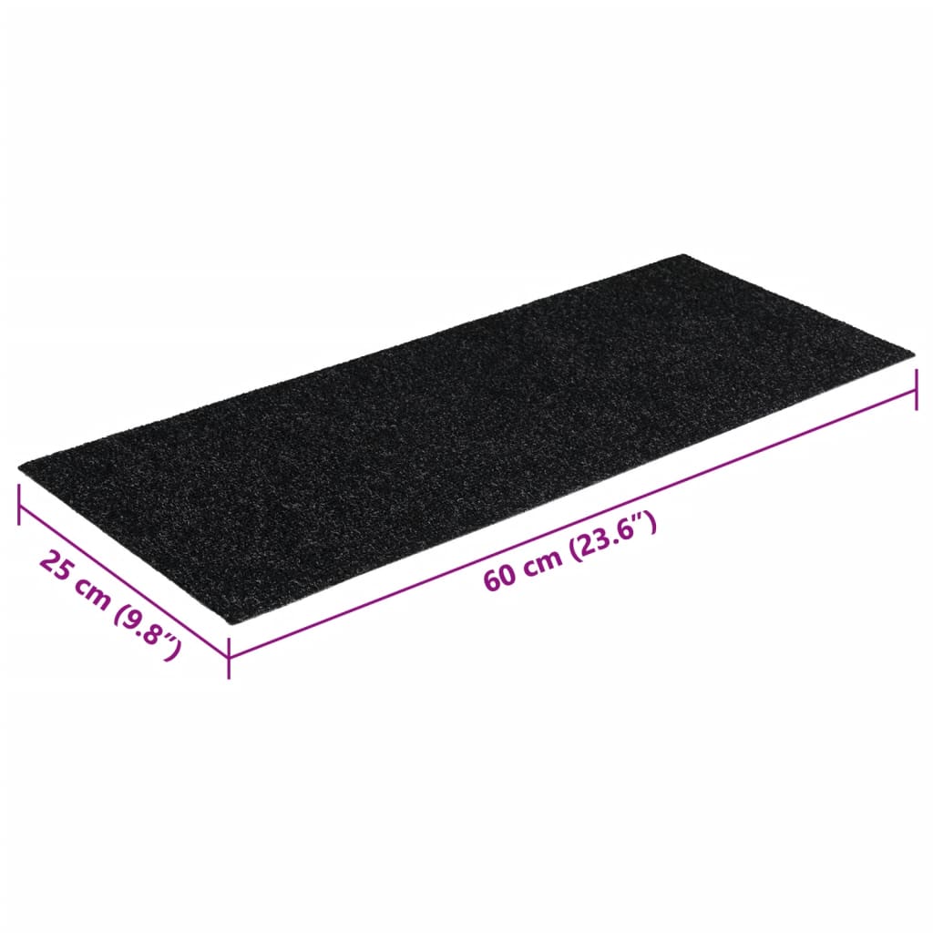 Stufenmatten Selbstklebend 15 Stk. 60x25 cm Hellbraun Rechteckig