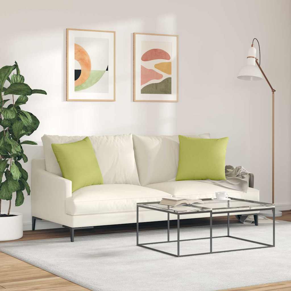 Sofakissen 2 pcs Hellgrau 50 x 30 cm Stoff