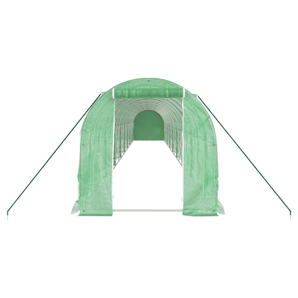 Gewächshaus mit Stahlrahmen Weiß 8 m² 4x2x2 m