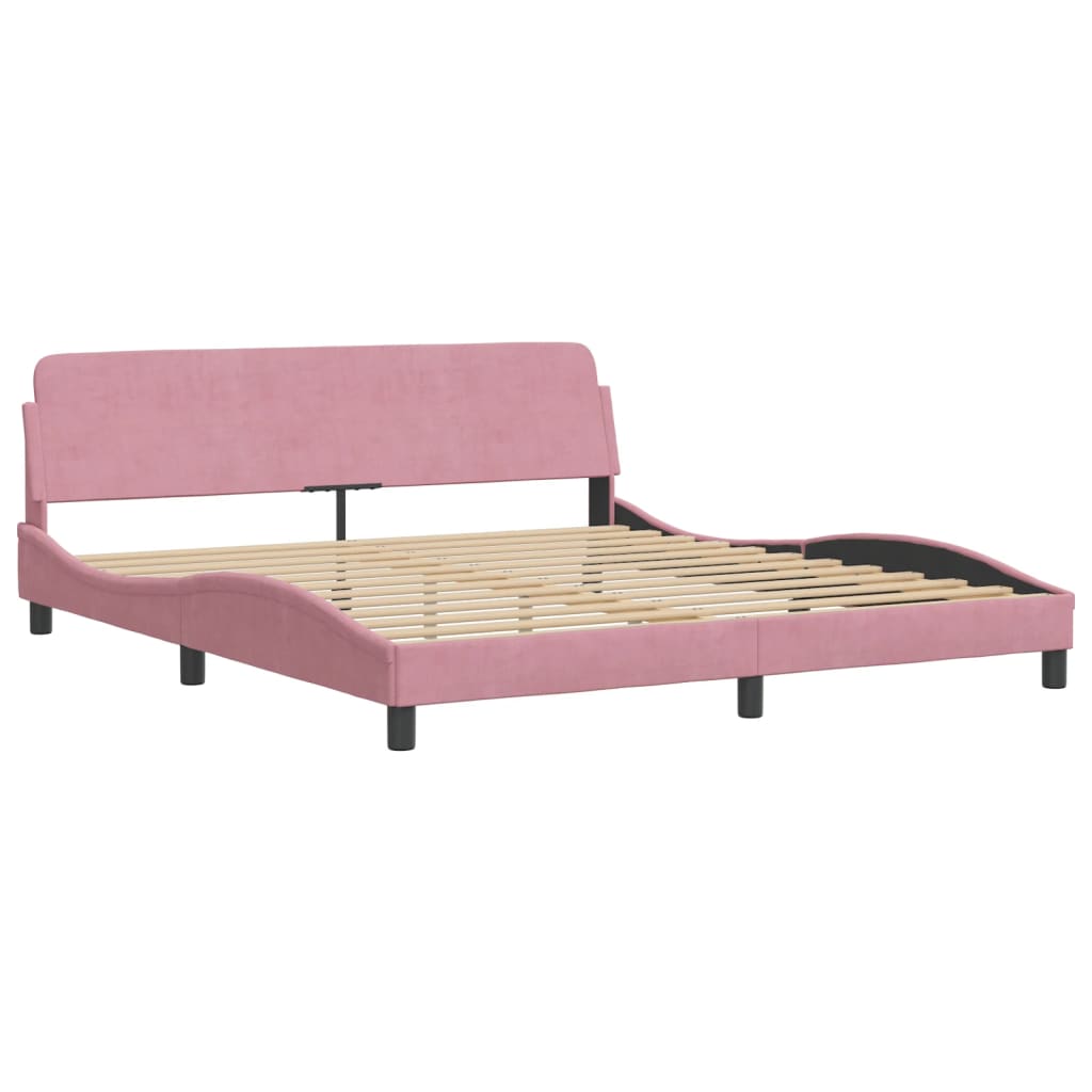 Bett mit Matratze "Hanko" Hellgrau 80x200 cm Samt